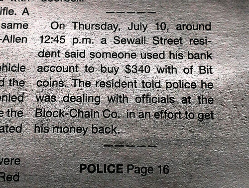 Bitcoin in the police log Tags