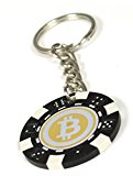 Bitcoin poker chip keychain (black($100)) Bitcoin poker chip keychain (black($100))