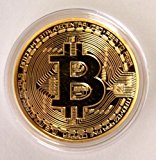 .999 Fine Gold Bitcoin Commemorative Round Collectors Coin - Bit Coin is Gold Plated Copper Physical Coin .999 Fine Gold Bitcoin Commemorative Round Collectors Coin - Bit Coin is Gold Plated Copper Physical Coin