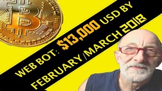 Web bot: bitcoin at $13,000 usd by february/march 2018 Web bot: bitcoin at $13,000 usd by february/march 2018