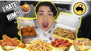 Mukbang: buffalo wild wings (eating show) spicy buffalo wings + fries! Mukbang: buffalo wild wings (eating show) spicy buffalo wings + fries!