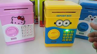 Kids save money with new - mini atm machine coin box unboxing 2017 Kids save money with new - mini atm machine coin box unboxing 2017