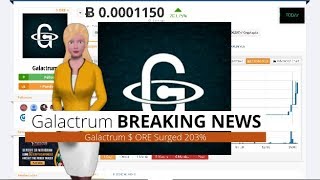 Cryptocurrency galactrum $ore gains 203% over the past day Cryptocurrency galactrum $ore gains 203% over the past day