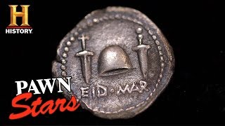 Pawn stars: "ides of march" denarius coin (season 15) | history Pawn stars: "ides of march" denarius coin (season 15) | history