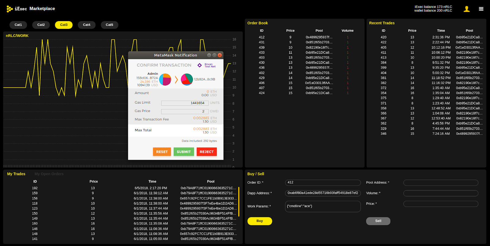 Iexec user interface Iexec user interface