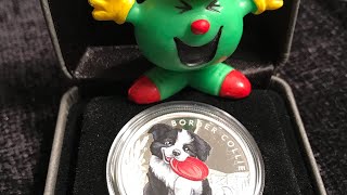Puppies proof coin #2 the border collie - 1/2 oz silver proof coin perth mint Puppies proof coin #2 the border collie - 1/2 oz silver proof coin perth mint
