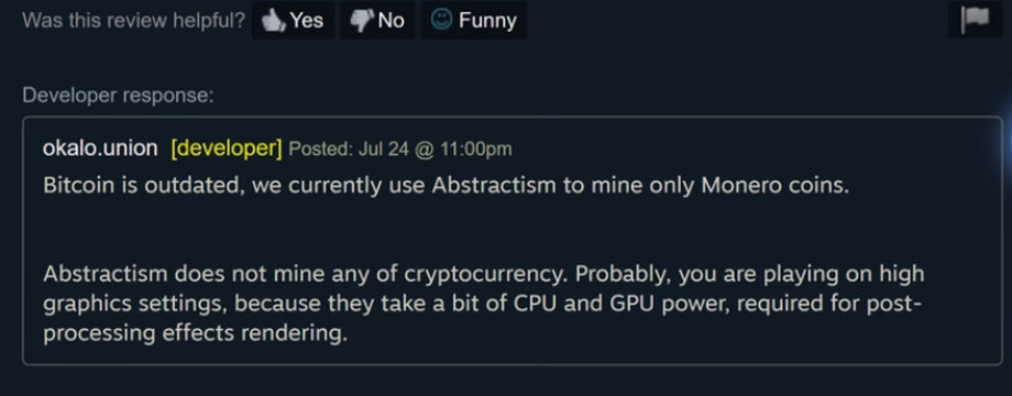 Steam shuts down game for cryptomining monero from gamers Steam shuts down game for cryptomining monero from gamers