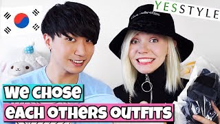 Korean boy & german girl do the couple outfit challenge | yesstyle Korean boy & german girl do the couple outfit challenge | yesstyle