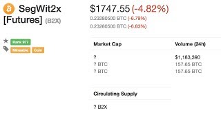 Bitcoin segwit2x (b2x) $1770? | that's crazy.... | segwit2x stances for exchanges Bitcoin segwit2x (b2x) $1770? | that's crazy.... | segwit2x stances for exchanges