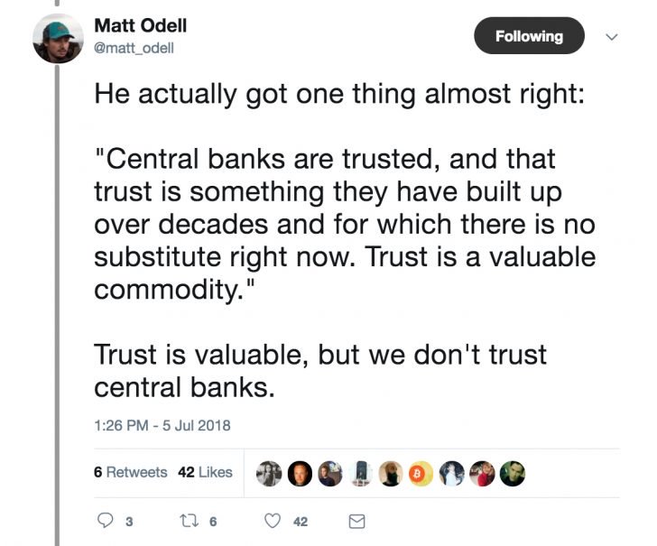 Muh monopoly! How a banker's talk sparked all kinds of crypto mockery Muh monopoly! How a banker's talk sparked all kinds of crypto mockery