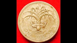 1985 one pound coin uk- welsh leek 1985 one pound coin uk- welsh leek