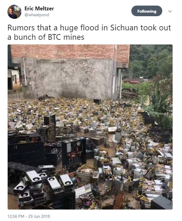 Rumors: flood in sichuan china destroyed bitcoin mining centers Rumors: flood in sichuan china destroyed bitcoin mining centers