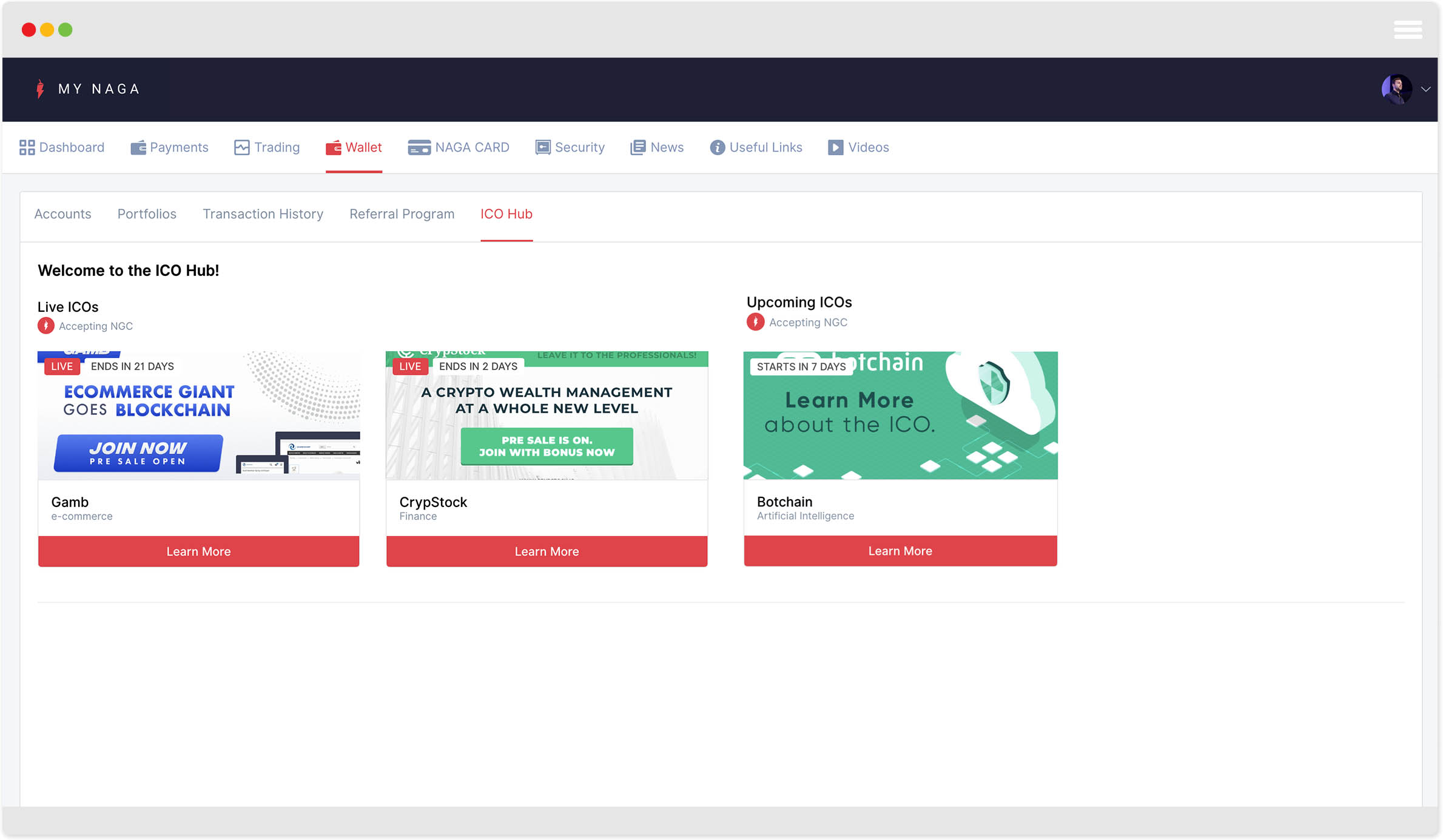 Naga introduces new ico-hub Naga introduces new ico-hub