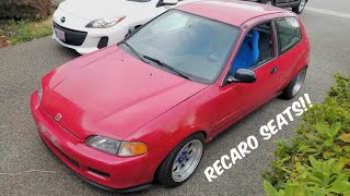 Civic gets racing seats!! - recaro install Civic gets racing seats!! - recaro install