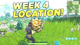Fortnite "search between a gas station, soccer pitch and stunt mountain" location week 4 battle star Fortnite "search between a gas station, soccer pitch and stunt mountain" location week 4 battle star