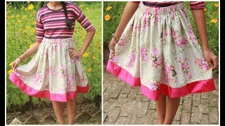 Diy gathered skirt with elastic / cutting and stitching Diy gathered skirt with elastic / cutting and stitching