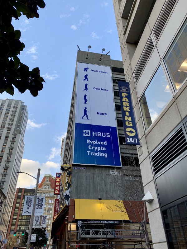 Hbus launches crypto billboard campaign mocking coinbase and wall street Hbus launches crypto billboard campaign mocking coinbase and wall street