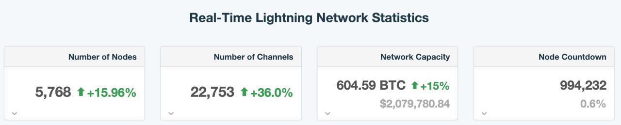 Lightning network reaches marathon 600 btc capacity Lightning network reaches marathon 600 btc capacity