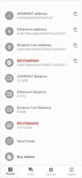The next big update in blockchain messenger: just transfer bz tokens right in chat Adamant