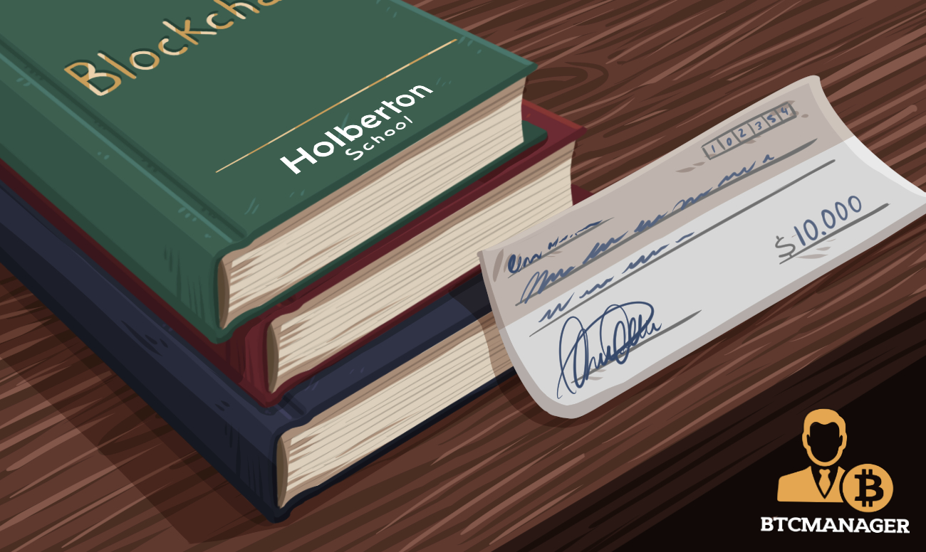 Holberton school receives $10,000 btc donation for supporting blockchain technology Holberton school receives $10,000 btc donation for supporting blockchain technology