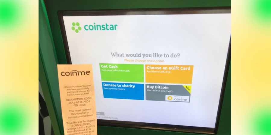 Coinstar machines in select us states now sell btc vouchers Coinstar machines in select us states now sell btc vouchers