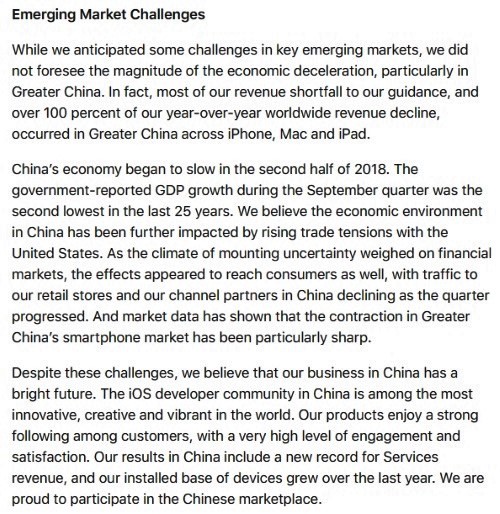 Rocked by china, apple shares plunge to lowest mark in 18 months Apple investor letter tim cook