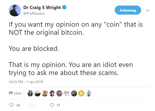Echo chamber: craig wright takes twitter account private to avoid dissidents Craig wright twitter