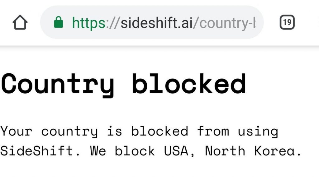 Sideshift app demonstrates a trade between lightning network btc and tether Sideshift app demonstrates a trade between lightning network btc and tether