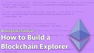 How to build an ethereum blockchain explorer dapp How to build an ethereum blockchain explorer dapp
