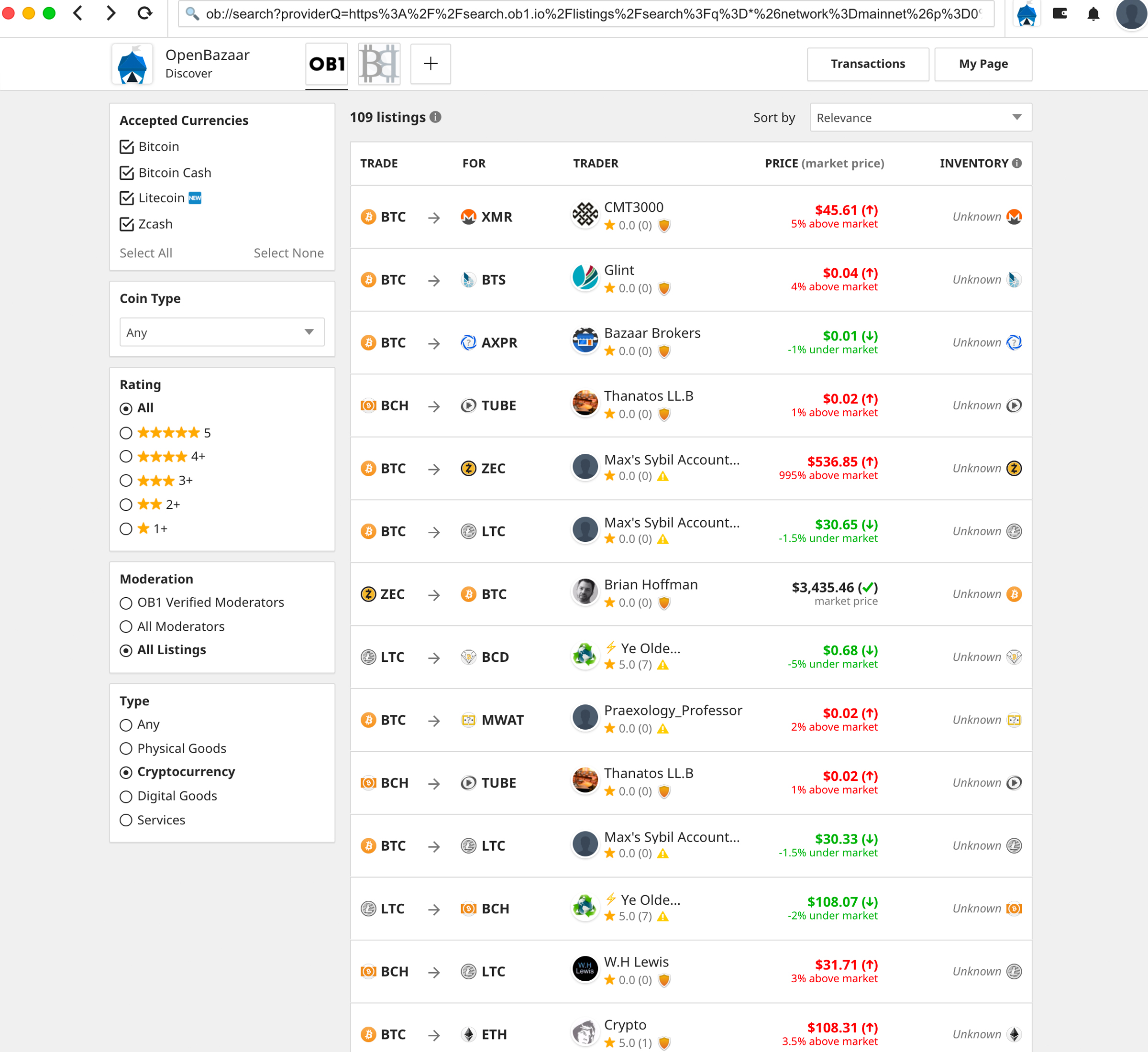 A look at openbazaar's multi-currency wallet and vendor listings A look at openbazaar's multi-currency wallet and vendor listings