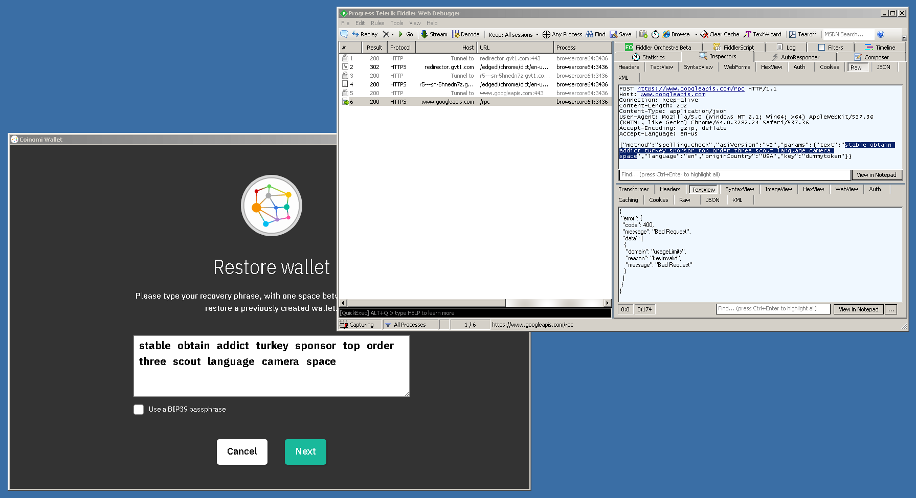 Coinomi addresses spellcheck vulnerability, accuses victim of bitcoin extortion Coinomi addresses spellcheck vulnerability, accuses victim of bitcoin extortion