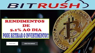 Mineradora bitrush ganhe 5. 1% ao dia bitcoin litecoin ethereum dash dolar pode sacar o investimento Mineradora bitrush ganhe 5. 1% ao dia bitcoin litecoin ethereum dash dolar pode sacar o investimento