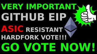 Github vote eip: modify ethereum block mining to be asic resistant! Important! Go and vote! Github vote eip: modify ethereum block mining to be asic resistant! Important! Go and vote!