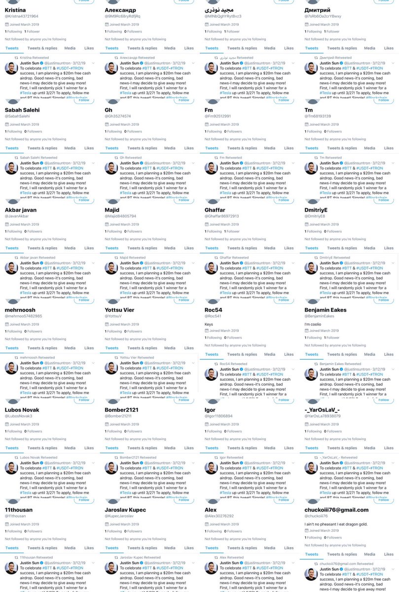 Close to half of justin sun’s new followers revealed as fake Close to half of justin sun’s new followers revealed as fake