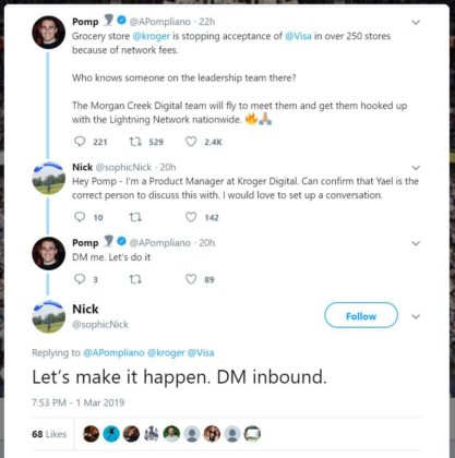 Major us retailer ditches visa – now considering bitcoin’s lightning network Major us retailer ditches visa – now considering bitcoin’s lightning network