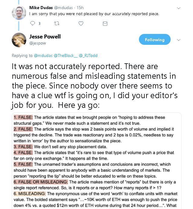 Kraken ceo jesse powell accuses the block of reporting factually inaccurate news | Kraken ceo jesse powell accuses the block of reporting factually inaccurate news |