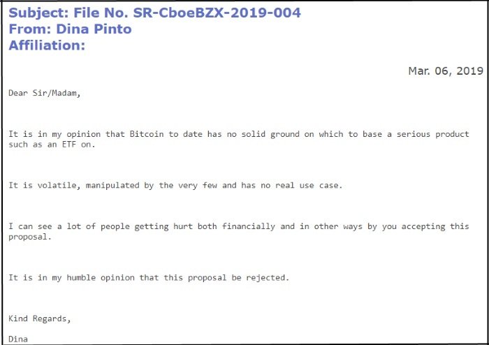Bitcoin etf: sec receives 84% negative feedback on application Bitcoin etf comment sec