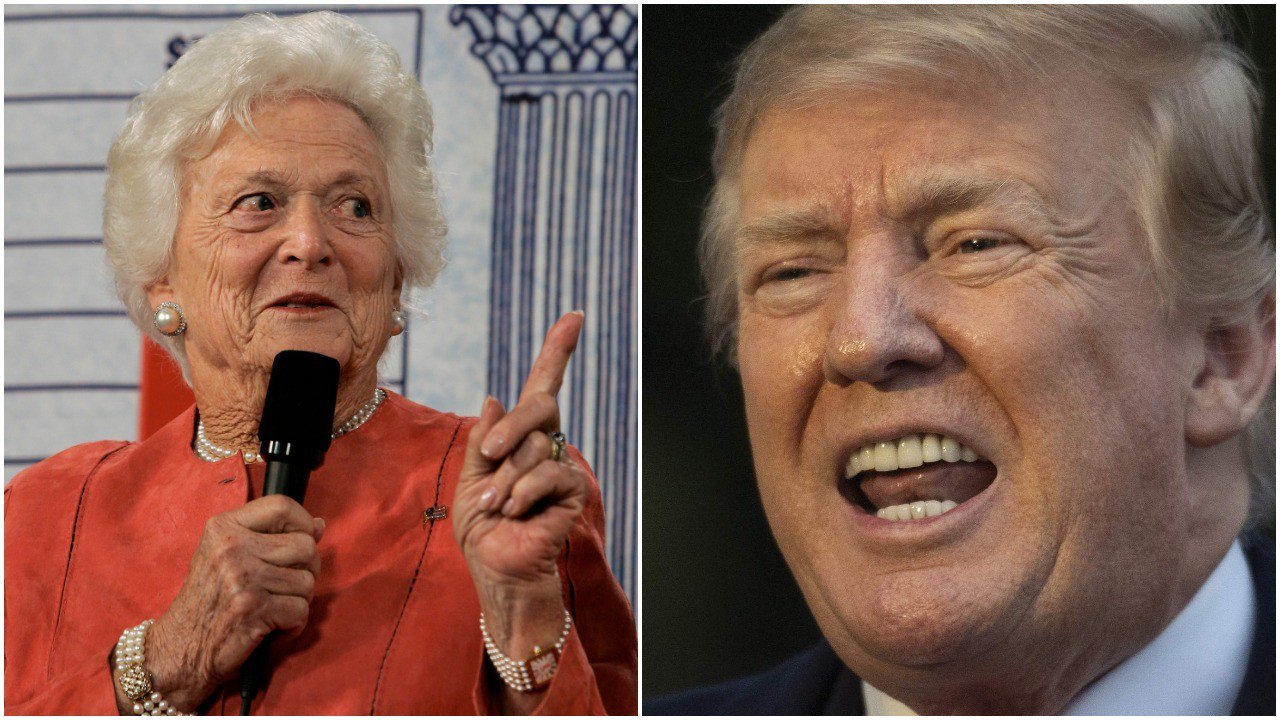 Bush bashes potus from grave, blames heart attack on ‘ugly’ trump Bush bashes potus from grave, blames heart attack on ‘ugly’ trump