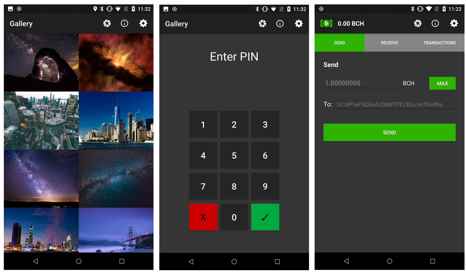 This photo gallery app is a bch light wallet in disguise This photo gallery app is a bch light wallet in disguise