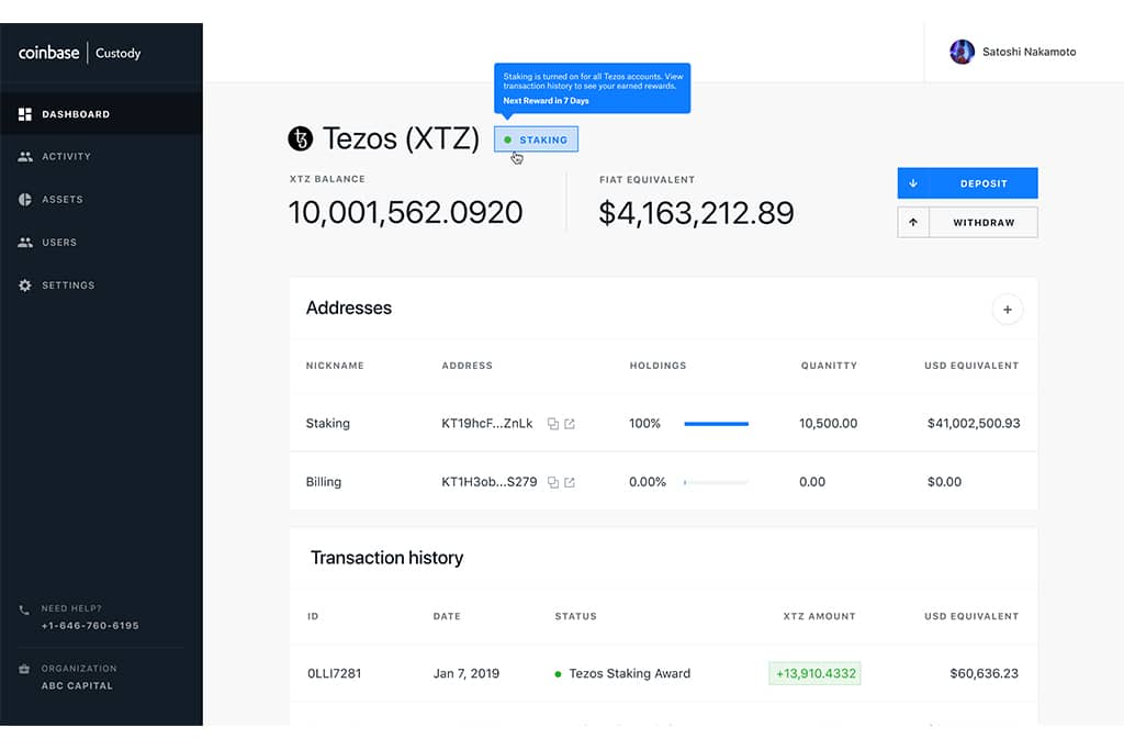 Coinbase custody launches staking support for tezos Coinbase custody launches staking support for tezos