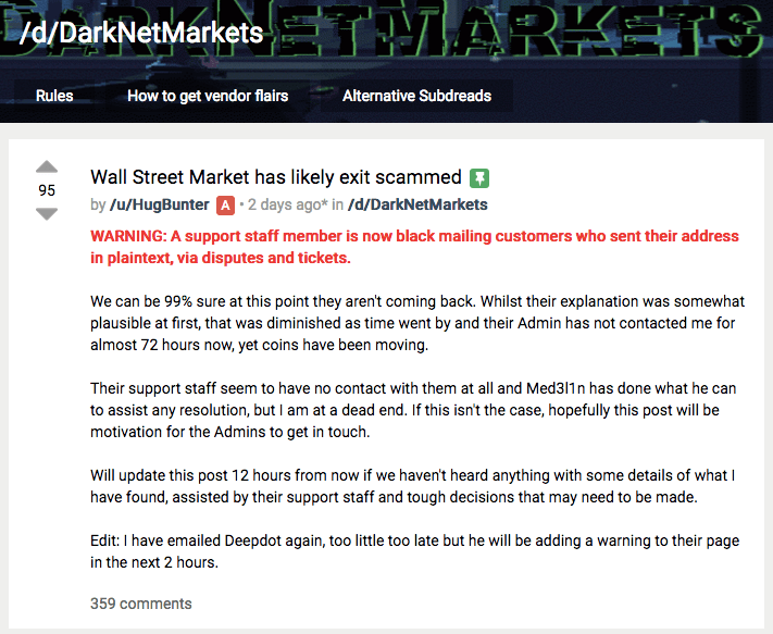 Exit scam: suspicion grows over dark-web market’s $30 million crypto theft Exit scam: suspicion grows over dark-web market’s $30 million crypto theft