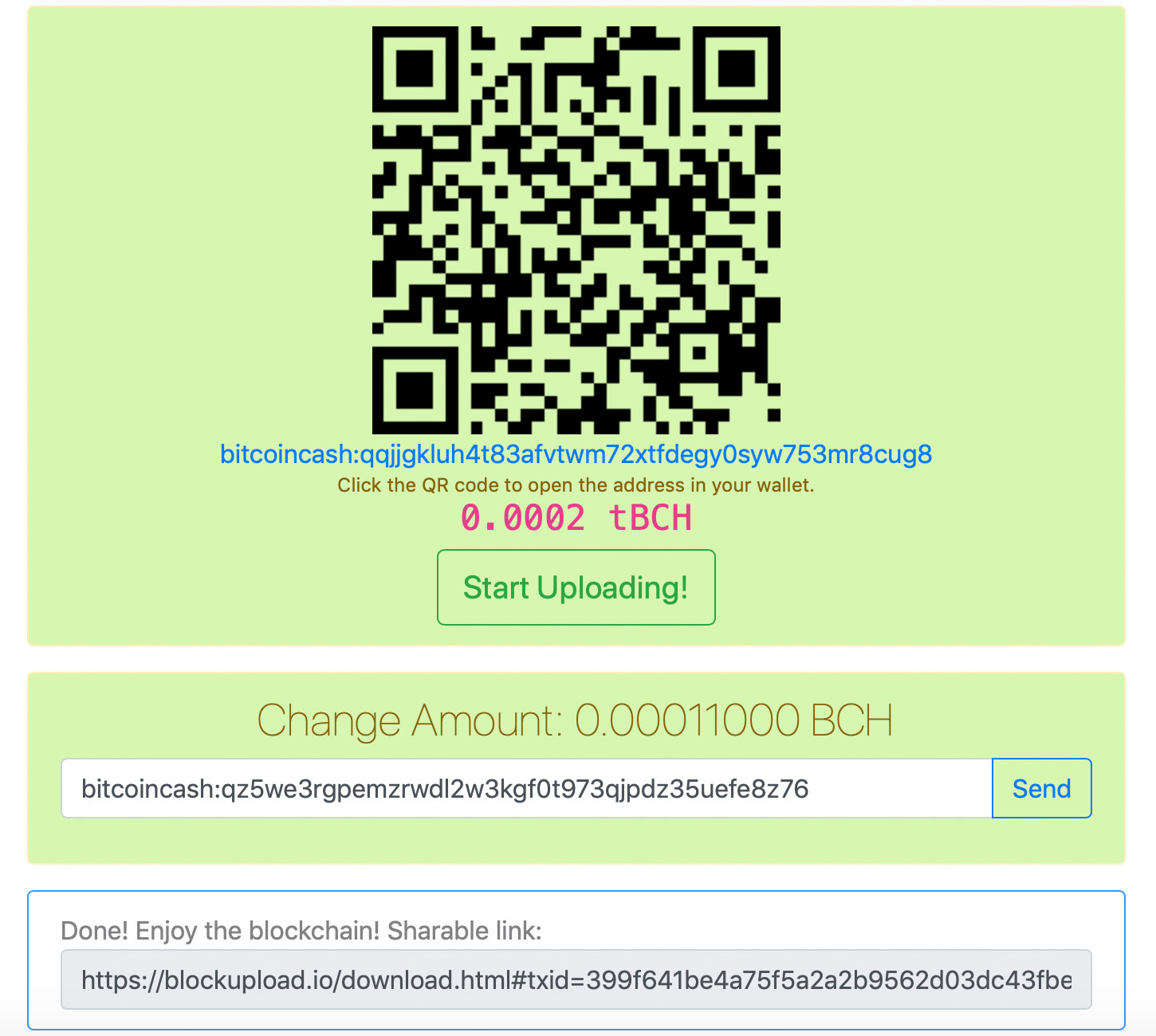 Embed 1mb files on the bitcoin cash chain with the blockupload platform Embed 1mb files on the bitcoin cash chain with the blockupload platform
