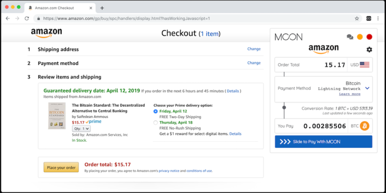You can now shop with bitcoin on amazon using lightning You can now shop with bitcoin on amazon using lightning