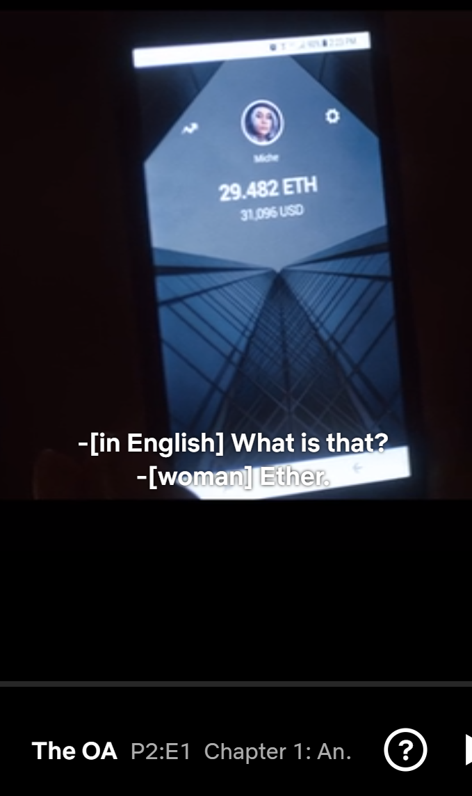 Crypto in the mainstream: ether makes cameo in netflix series Crypto in the mainstream: ether makes cameo in netflix series