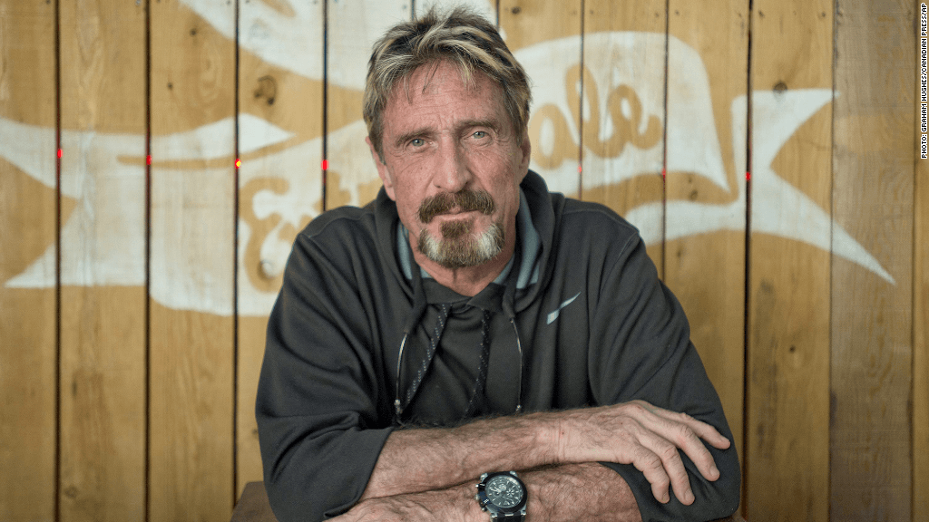 Self-proclaimed clown john mcafee offers cybersecurity expertise to cz Self-proclaimed clown john mcafee offers cybersecurity expertise to cz