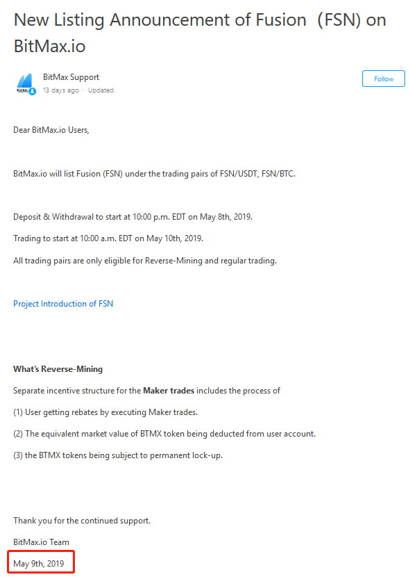 Drep increased by 75% after listing announcement on bitmax. Io Drep, bitmax