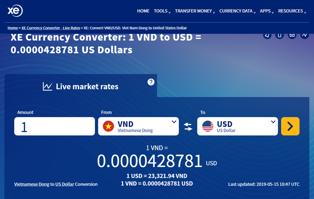 The tiniest fraction of a bitcoin is now worth more than 3 fiat currencies Vietnamese dong usd