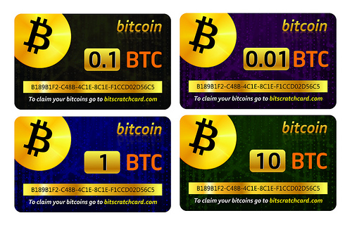 Bitcoin scratchcard / prepaid card Tags