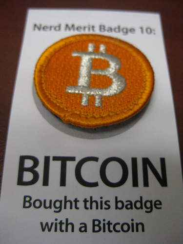Nerd merit badge 10: bitcoin Tags