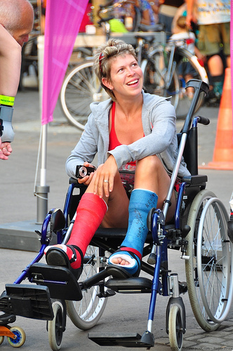 Antwerp on wheels - matching broken legs! Tags